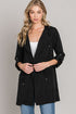 Black Soft Light Hooded Trench Jacket(435)