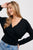 Black Surplice Lightweight Sweater(W341)