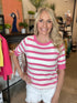 Pink Stripe Lightweight Sweater(743)