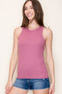 Mauve Lightweight Ribbed Tank(W260)