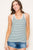 Hunter Green Stripe Textured Tank(W277)