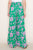 Green Floral Wide Leg Pants(839)