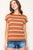 Copper Stripe Dolman Style Lightweight Sweater(W356)