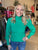 Green Ribbed Turtleneck Sweater(W355)