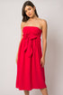 Fuchsia Strapless Midi Dress(789)