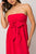 Fuchsia Strapless Midi Dress(789)