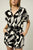 Black/Ivory Print Romper(W281)