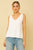 White Vcut Sweater Tank(880)