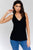 Black Vcut Sweater Tank(878)