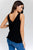 Black Vcut Sweater Tank(878)