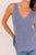 Blue Vcut Sweater Tank(879)