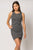 Black Stripe Ribbed Ruched Side Tank Dress(819)