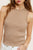 Tan Light Ribbed Knit Tank(W228)