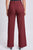 Wine High Rise Hyperstretch Wide Leg Pants(W553)