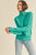 Turquoise Turtleneck Sweater(331)