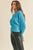 Teal Ribbed Dolman Sweater(W688)
