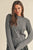 Charcoal Mixed Cable Knit Mockneck Sweater(351)