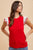 Red Top w/ Cherry Ruffle Sleeve(W301)