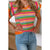 Orange/Multi-Color Patterned Knit Sweater(888)