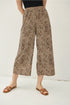 Flowy Leopard Cropped Pants(130)