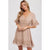 Taupe Ruffle & Crochet Detail Dress(W389)