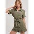 Olive Utility Romper(W283)