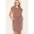 Mocha Cinched Waist Tee Dress(117)