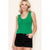 Green Scoop Neck Sweater Tank(119)