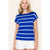 Royal Stripe Short Sleeve Sweater(113)