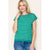 Emerald Stripe Short Sleeve Sweater(114)