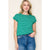 Emerald Stripe Short Sleeve Sweater(114)