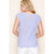 Periwinkle Stripe Twist Front Tee(121)