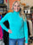 Turquoise Turtleneck Sweater(331)