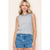 Gray Stripe Ribbed Knit Tank(147)