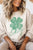 Lucky Clover Leopard Graphic Sweatshirt(104)