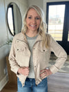 Beige Cropped Utility Jacket(143)