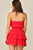 Red Cotton Gauze Strapless Dress(873)