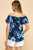 Navy Floral Off Shoulder Top(900)