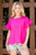 Fuchsia Ruffle Sleeve Blouse(933)