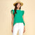 Green Top w/ Ruffle Sleeve & Neck(177)