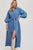 Blue Cotton Gauze Maxi Dress(w820)