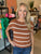 Copper Stripe Dolman Style Lightweight Sweater(W356)