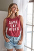 Cardinal “Game Day Vibes” Mineral Wash Graphic Tank(103)