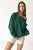 Forest Green Off Shoulder Sweatshirt(W419)