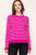 Magenta Stripe Light Knit Sweater(193)