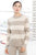 Mocha Stripe Soft Fuzzy Sweater(W473)