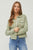 Light Olive Denim Distressed Jacket(W365)