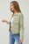 Light Olive Denim Distressed Jacket(W365)