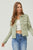 Light Olive Denim Distressed Jacket(W365)