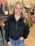 Black 1/2 Zip Sweatshirt(W727)